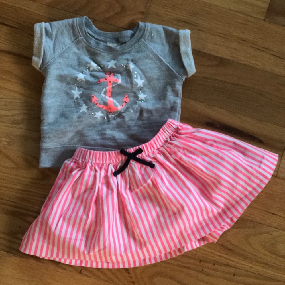 Nautical Themed Sweater and Skirt